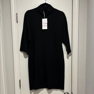 Zara Black Turtleneck Dress